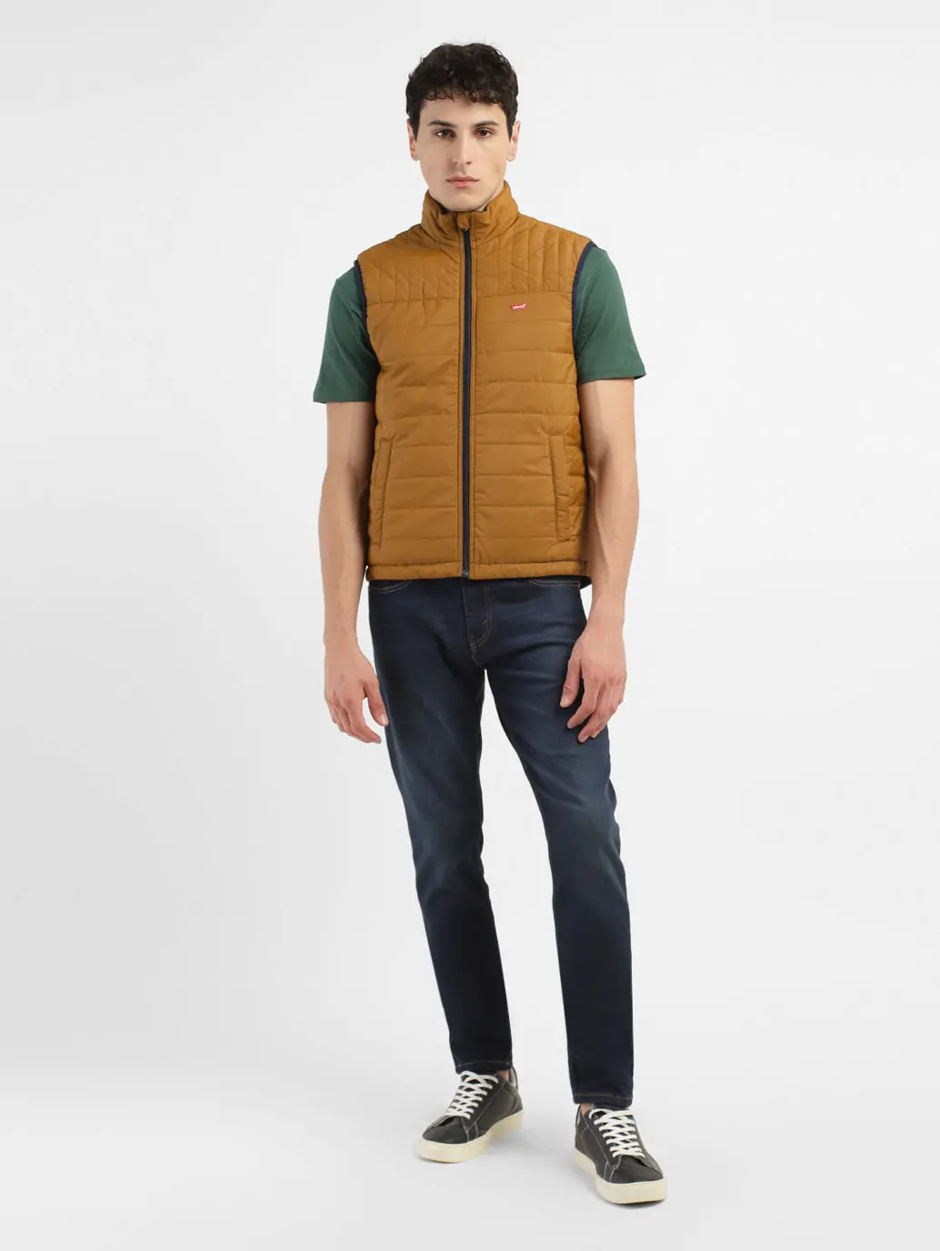 Men's Solid Brown Reversible Padded Jacket 1