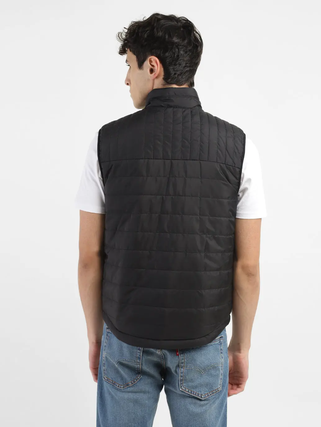 Men's Solid Reversible Quilted Jacket 2