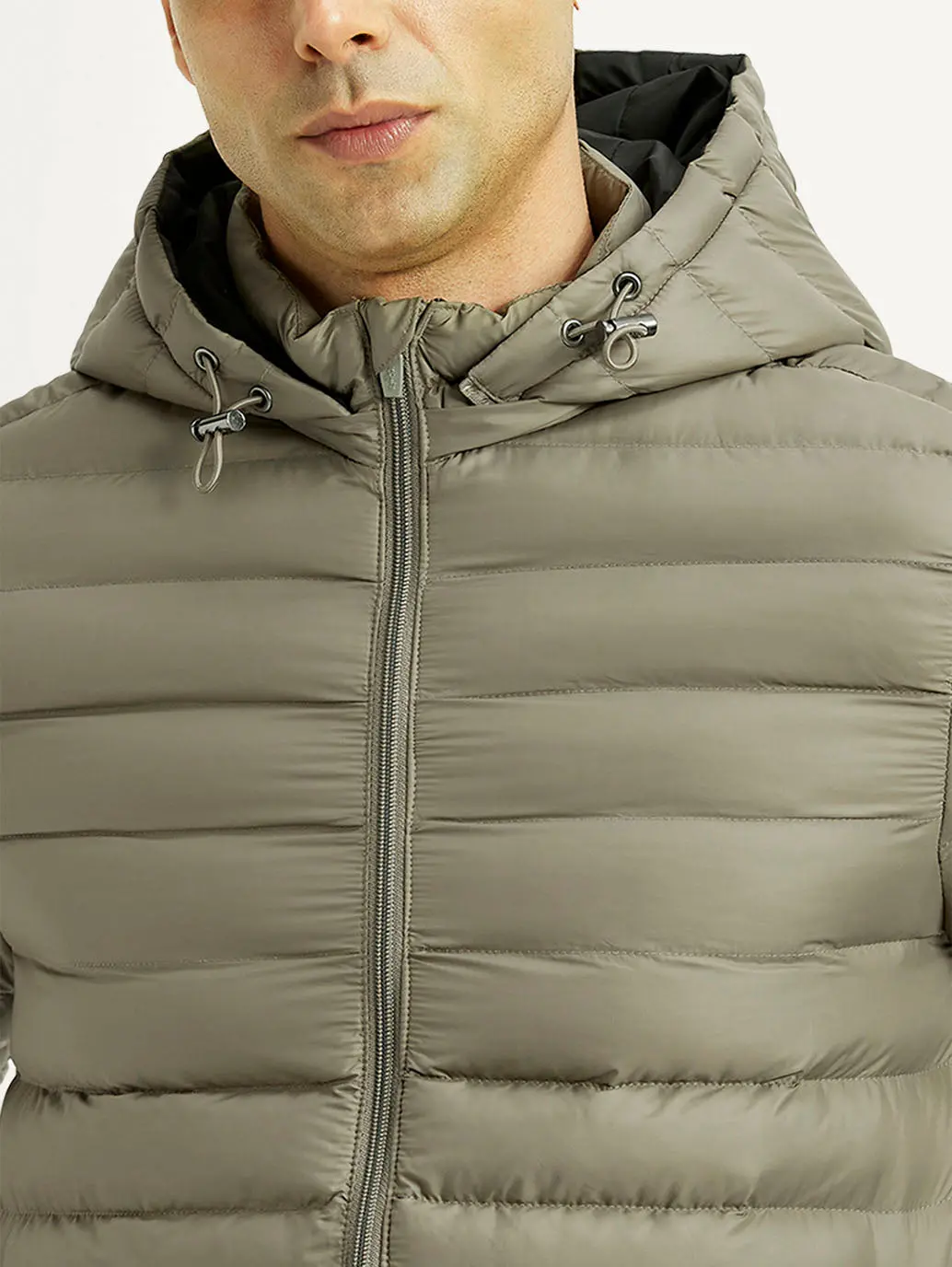 Men's Quilted Grey Puffer Jacket 4