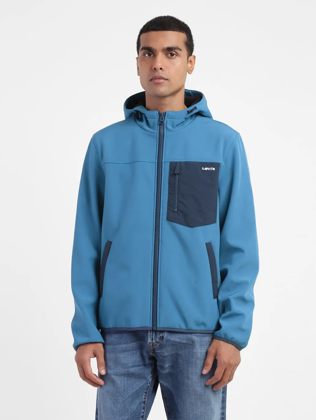 Men's Colorblock Hooded Tailored Jacket 1