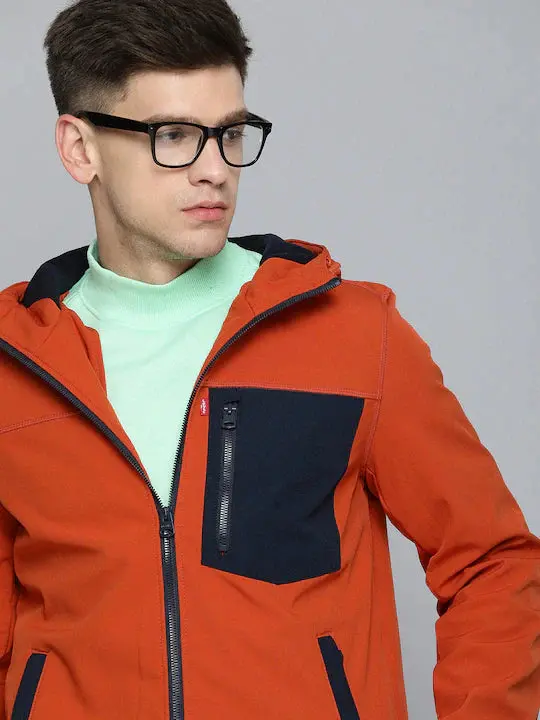 Men's Solid Hooded Jacket 1