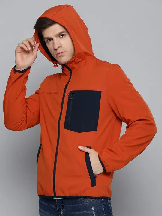 Men's Solid Hooded Jacket 2