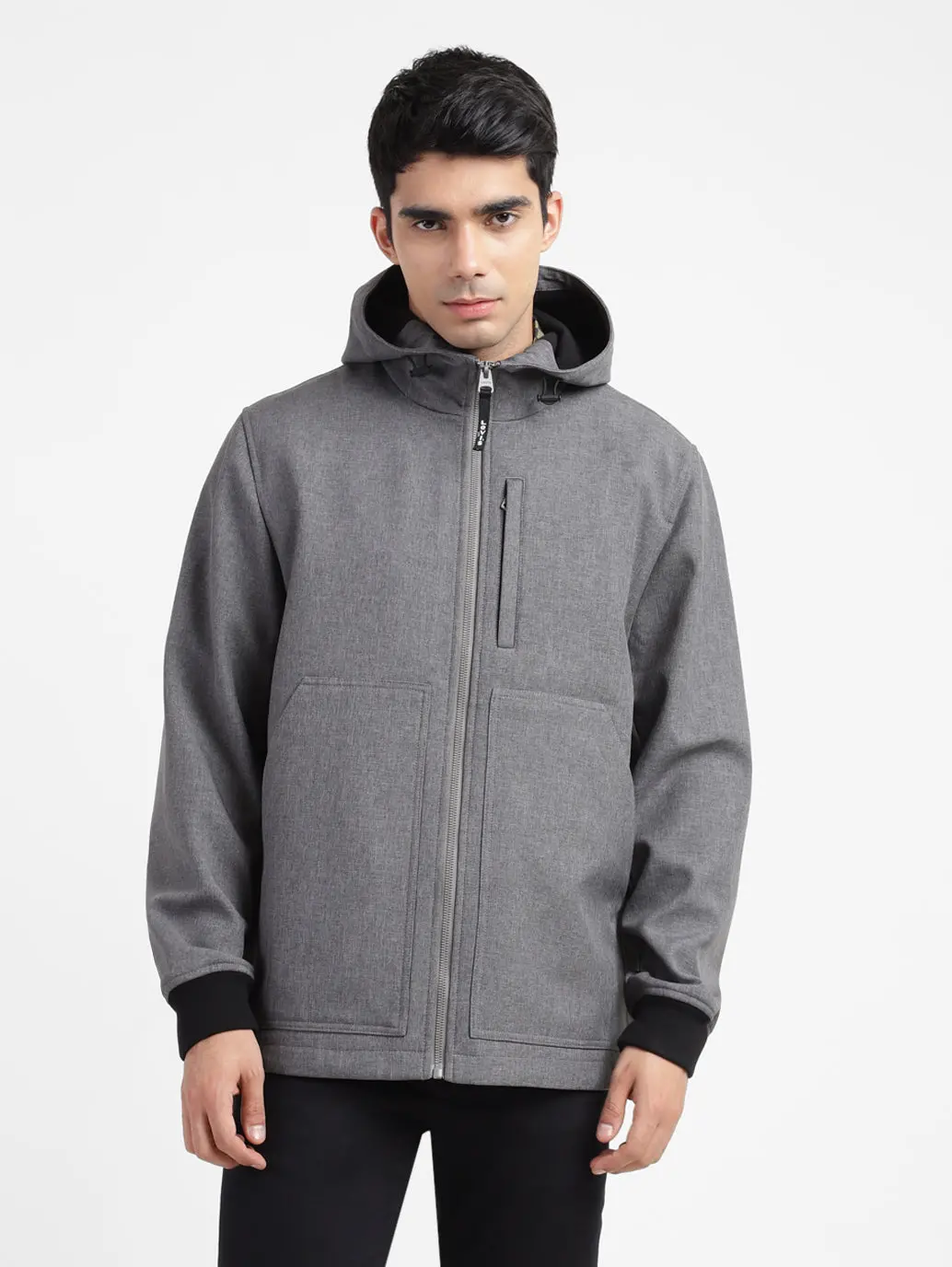 Men's Solid Hooded Tailored Jacket 1