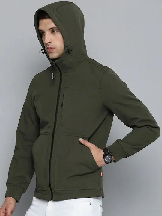 Men's Solid Hooded Tailored Jacket 4