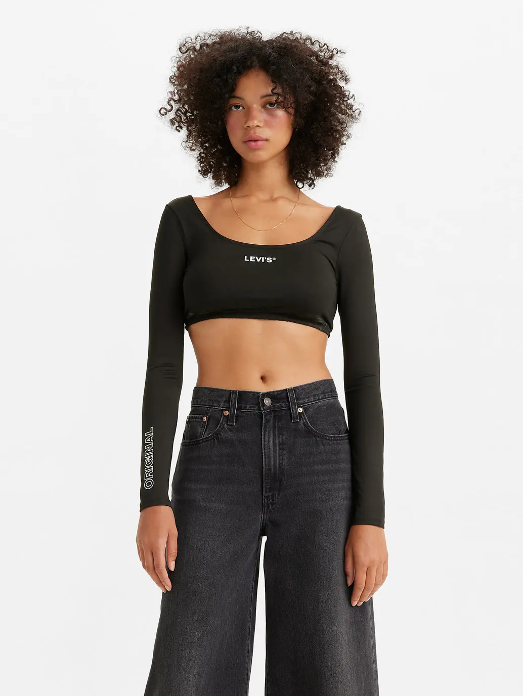 Women's Red Tab Brand Logo Ballet Crop Top 1