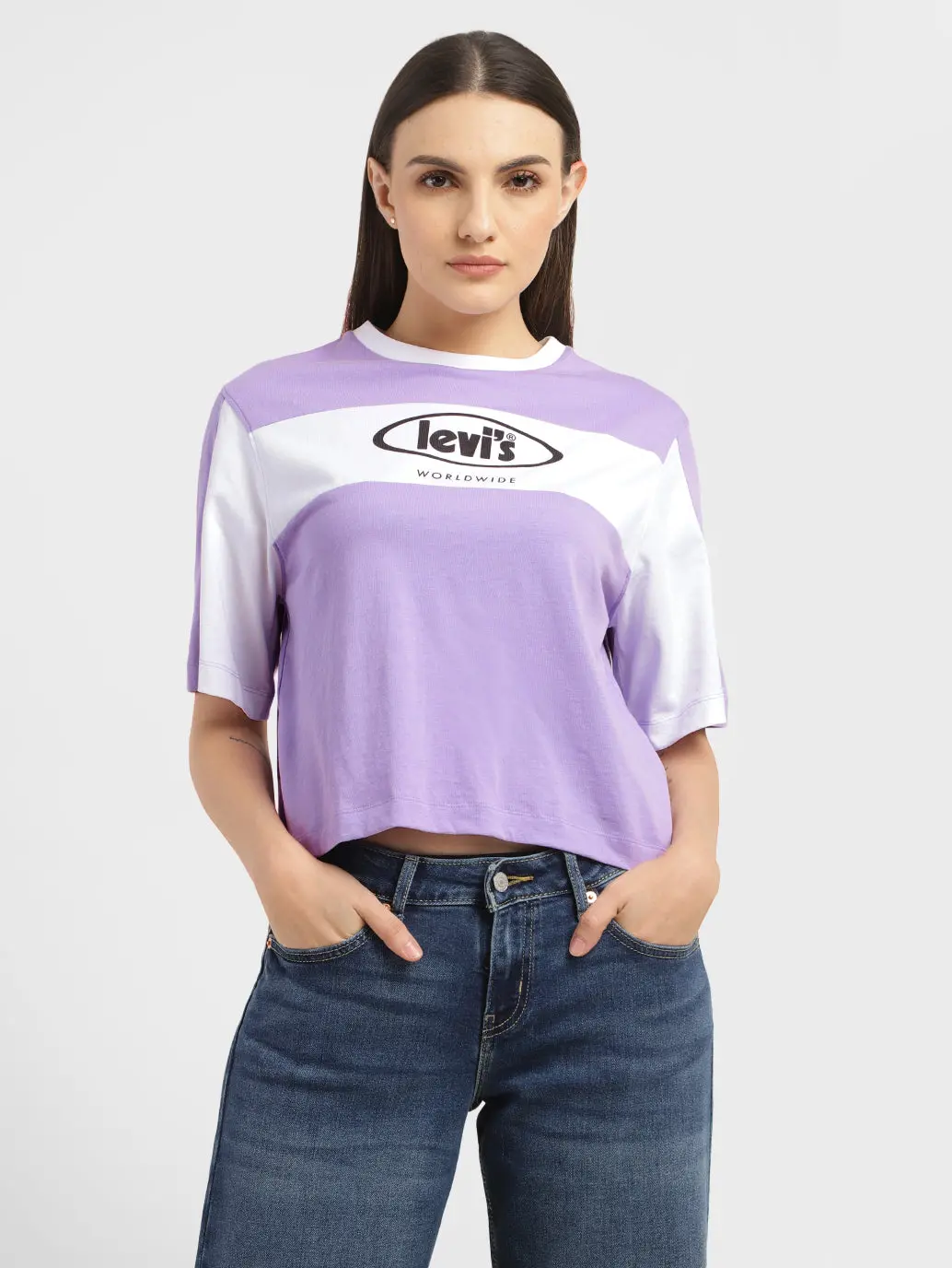Women's Brand Logo Slim Fit T-Shirt 1
