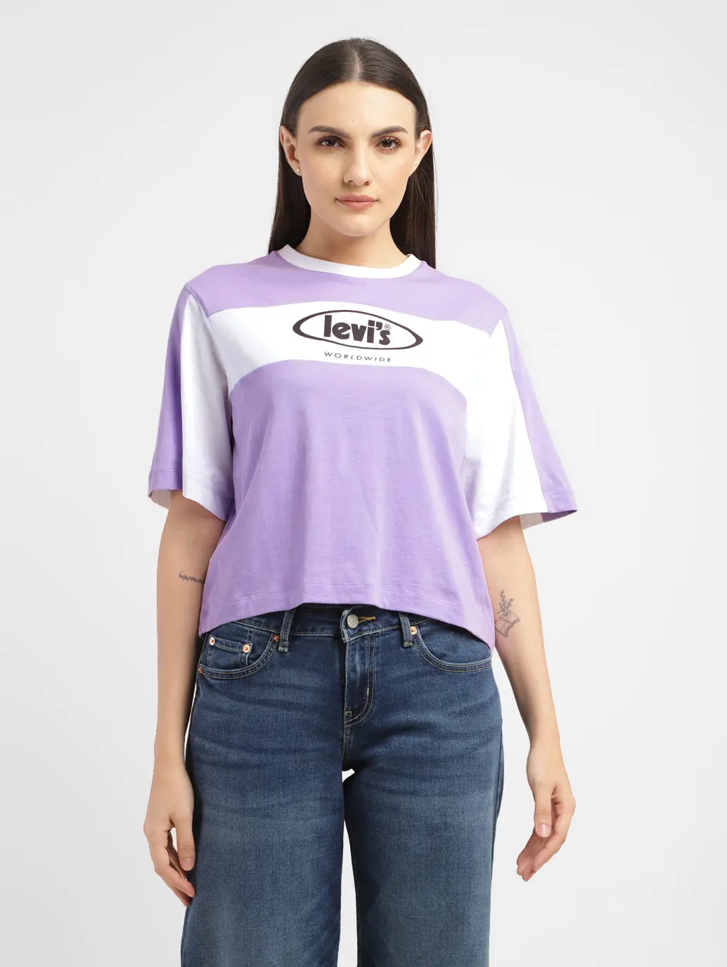 Women's Brand Logo Slim Fit T-Shirt 2
