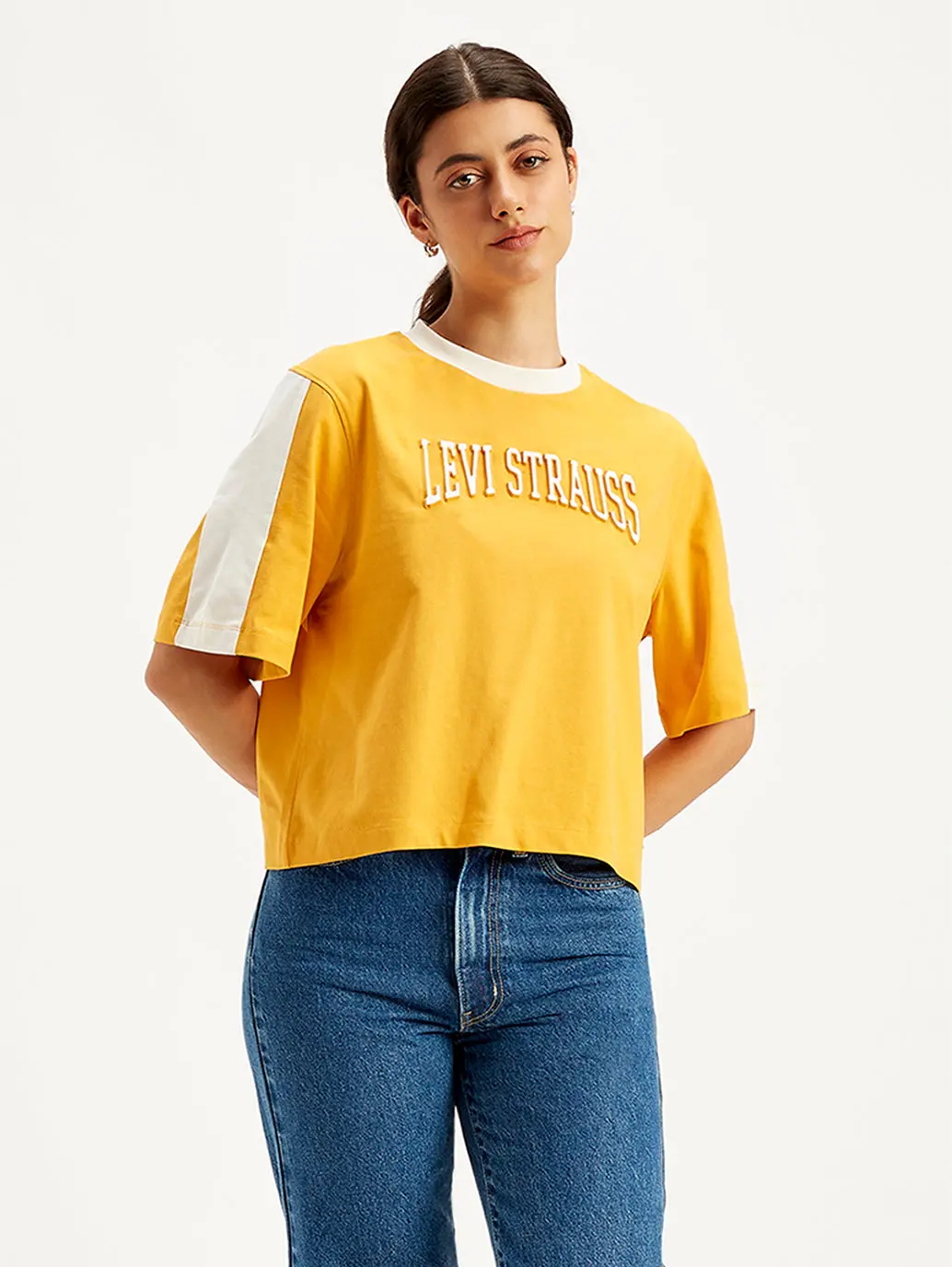 Women's Brand Logo Loose Fit T-Shirt 4