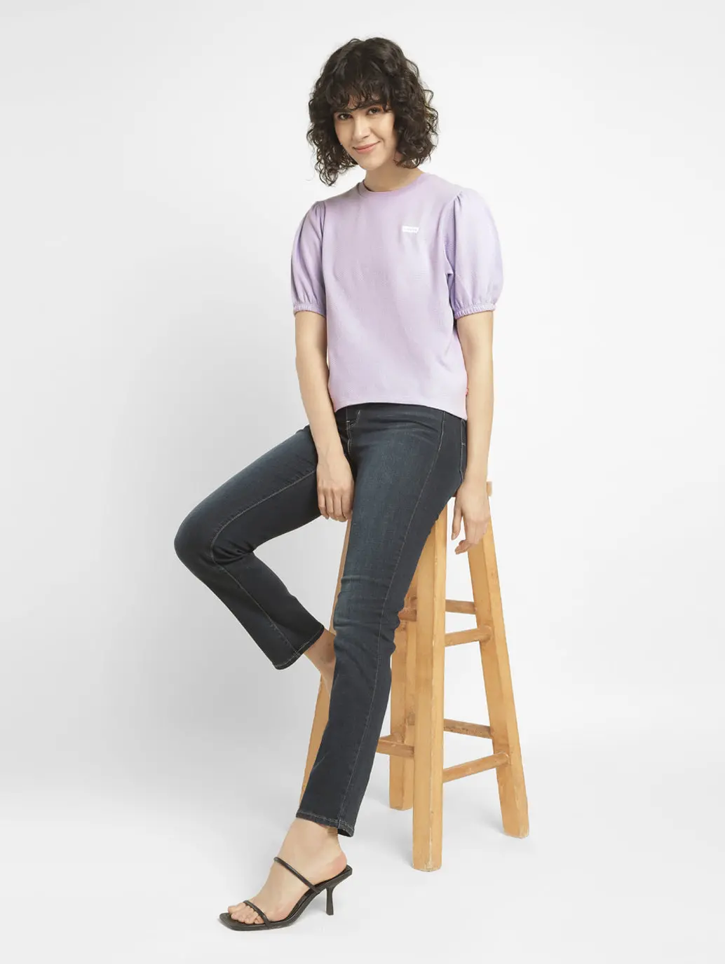 Women's Self Design Round Neck Top 1