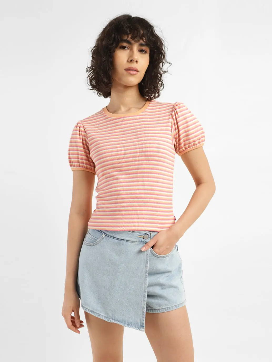 Women's Striped Round Neck Top 1