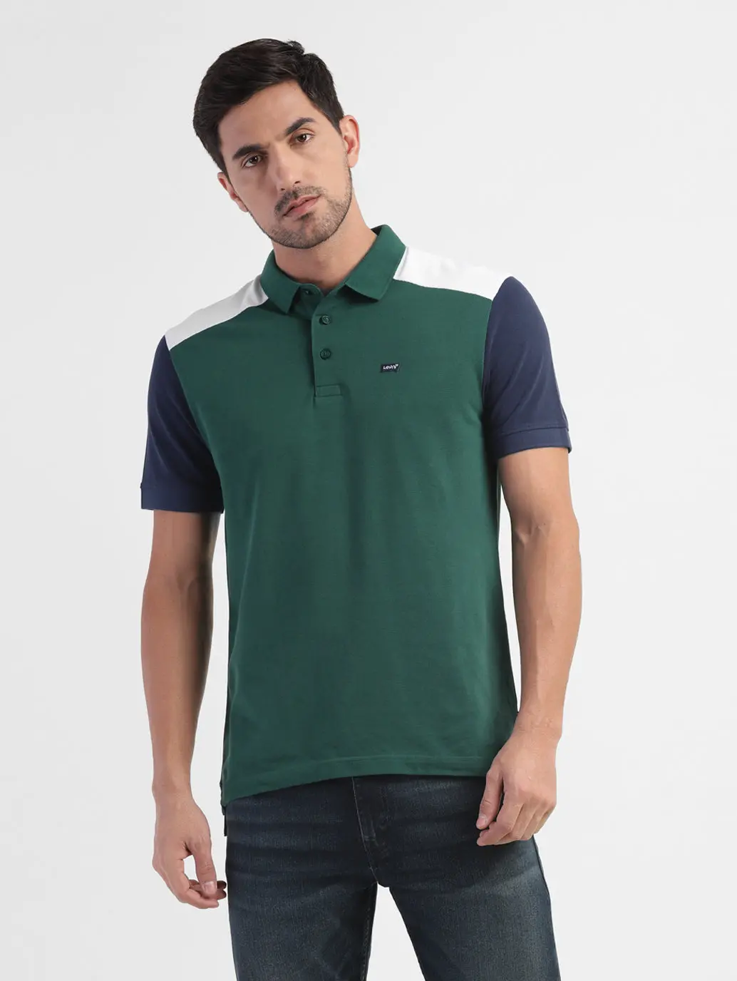 Men's Colorblock Regular Fit Polo T-Shirt 2