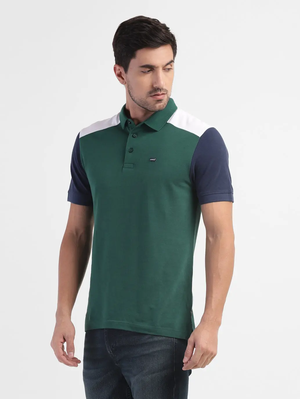 Men's Colorblock Regular Fit Polo T-Shirt 4