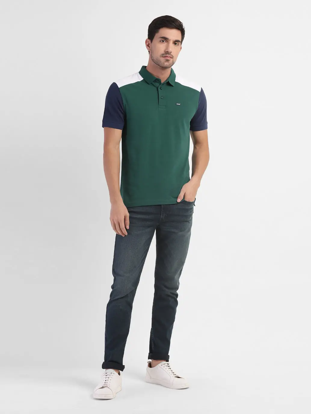 Men's Colorblock Regular Fit Polo T-Shirt 5
