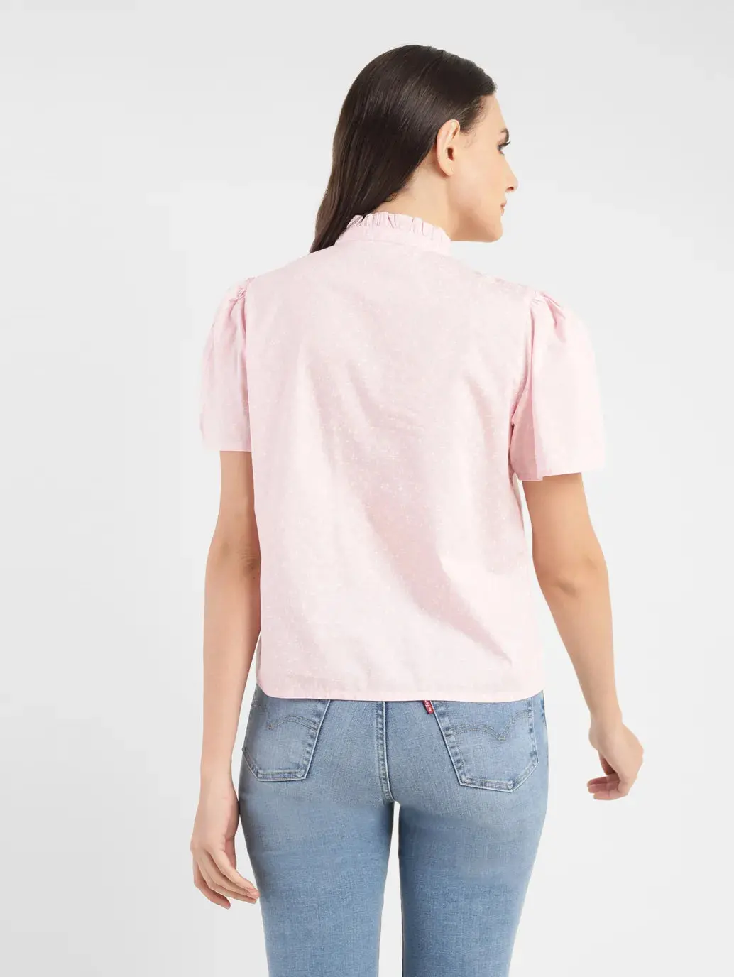Women's Self Pink Band Neck Top 3