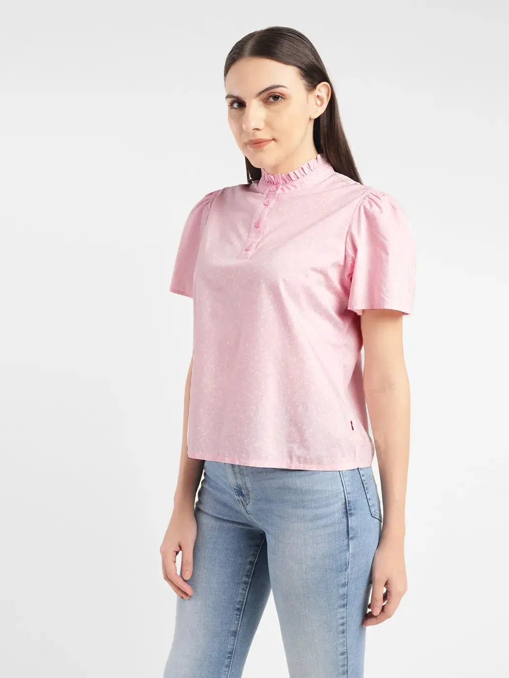 Women's Self Pink Band Neck Top 4
