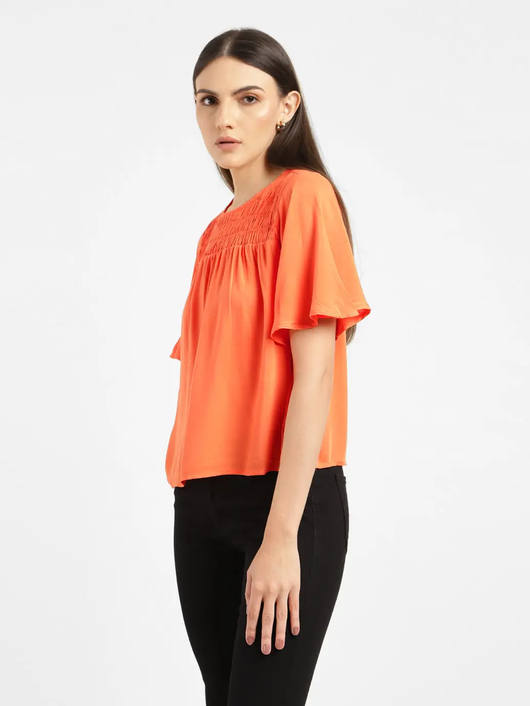 Women's Solid Round Neck Top 4