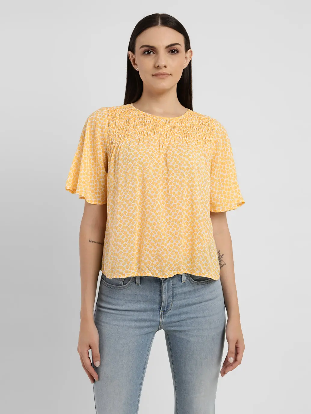 Women's Floral Print Round Neck Top 1
