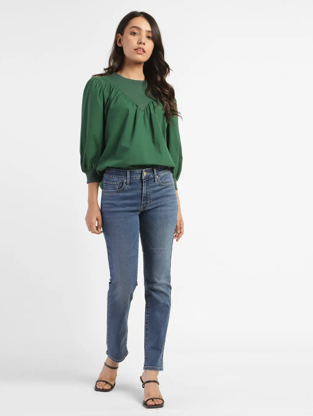 Women's Solid Crew Neck Top 1