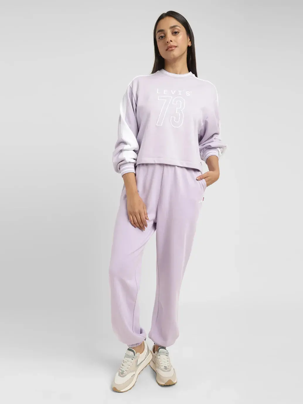 Women's High Rise Lilac Regular Fit Joggers 1