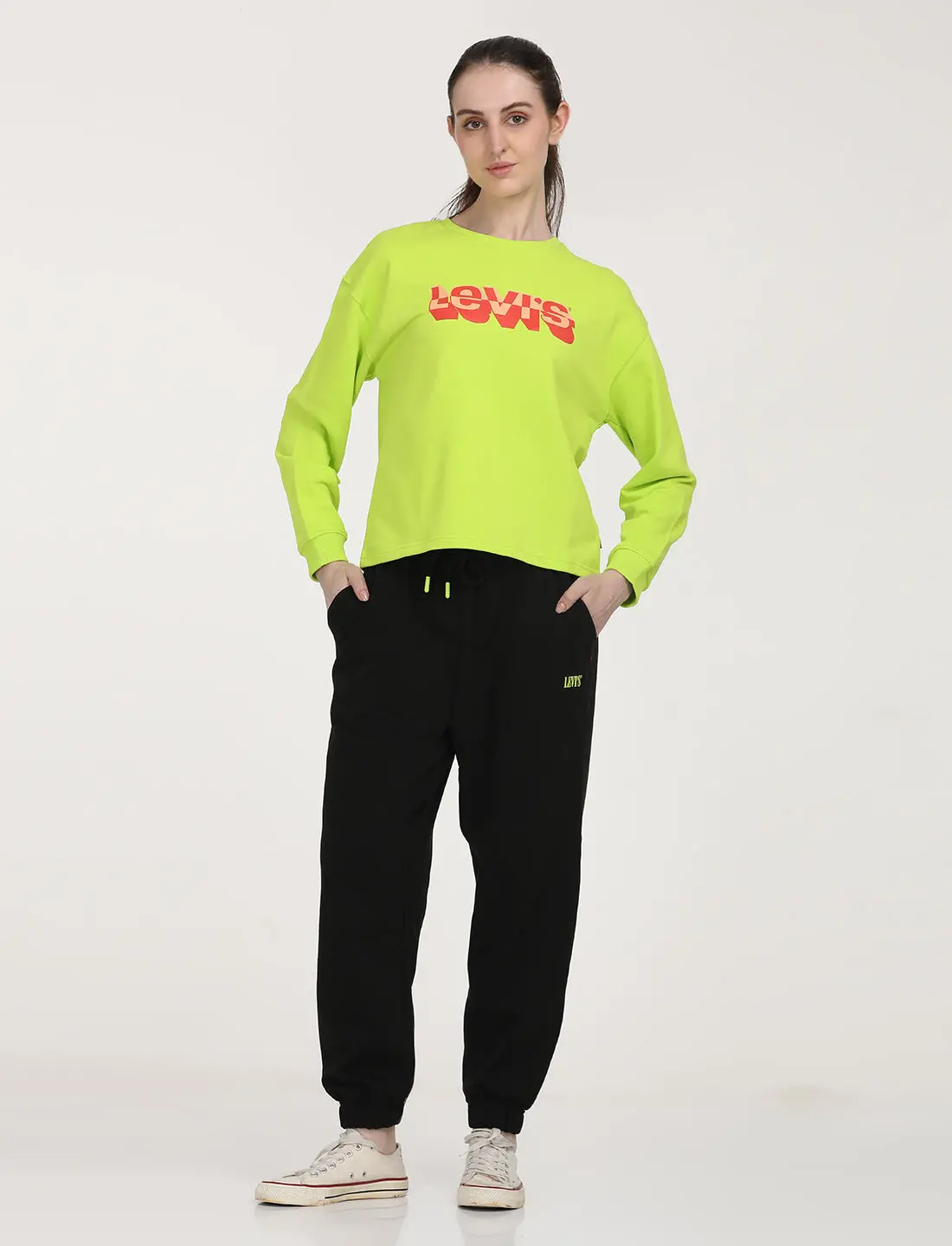 Women's Regular Fit Black Joggers 1