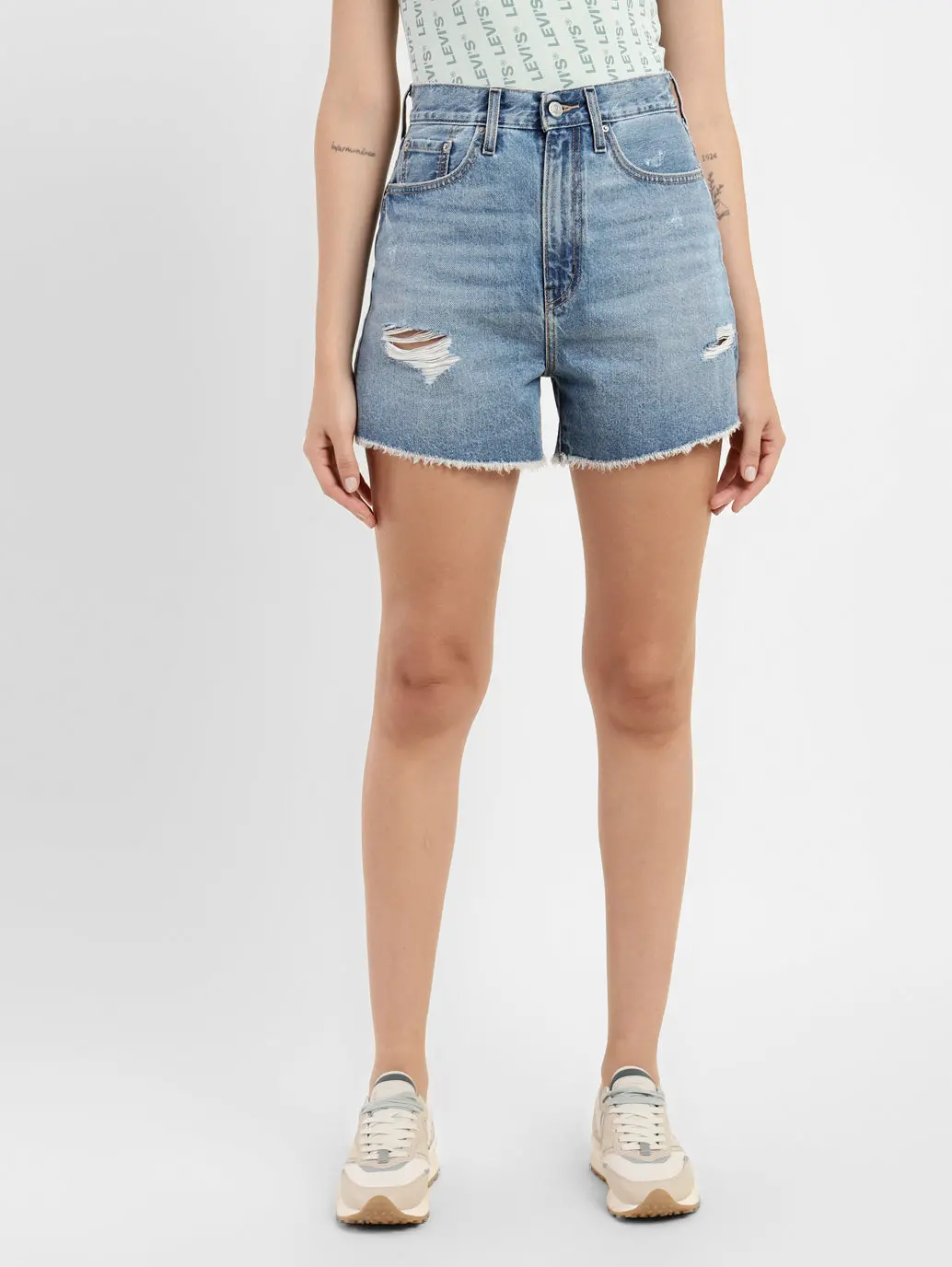 Women's High Rise Slim Fit Shorts 1