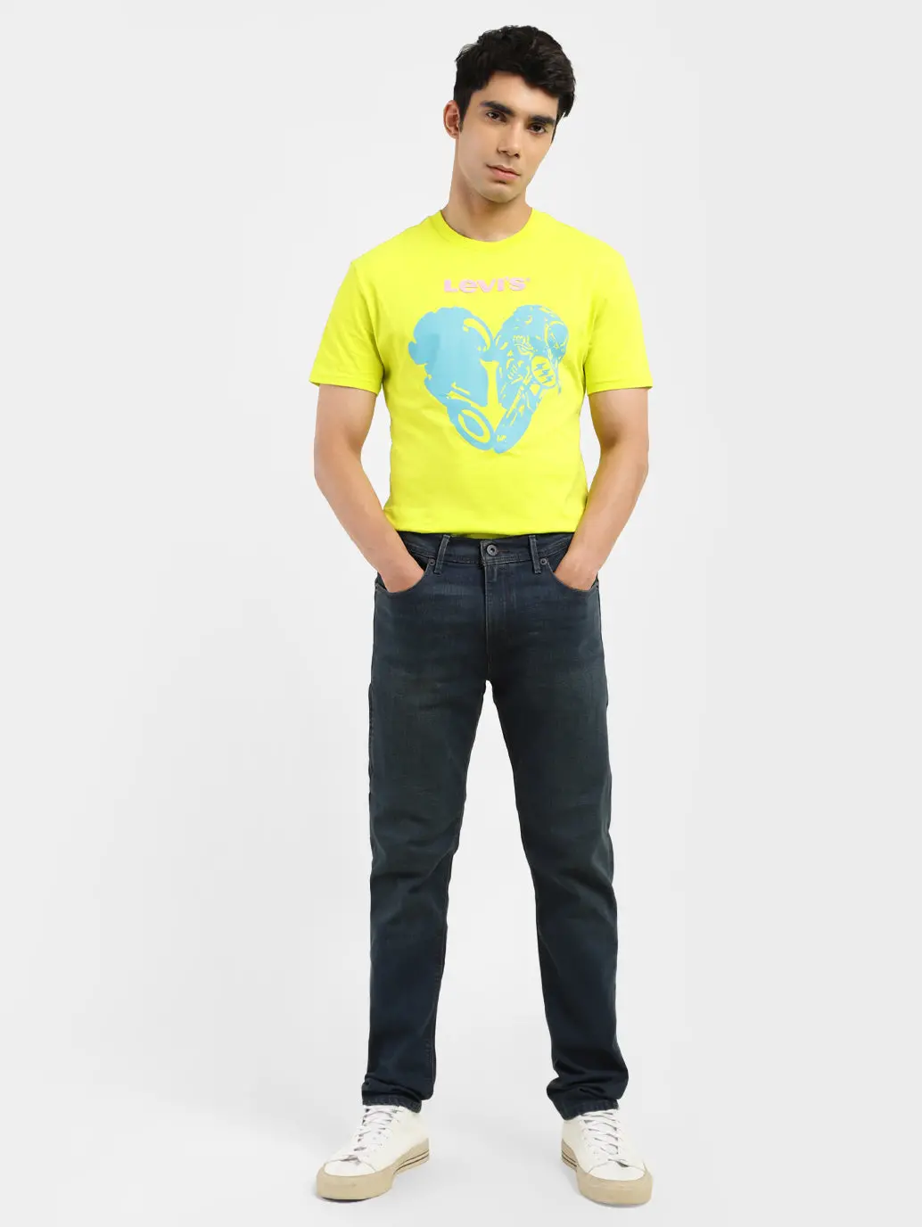 Men's 512 Blue Slim Tapered Fit Mid Rise Jeans 1