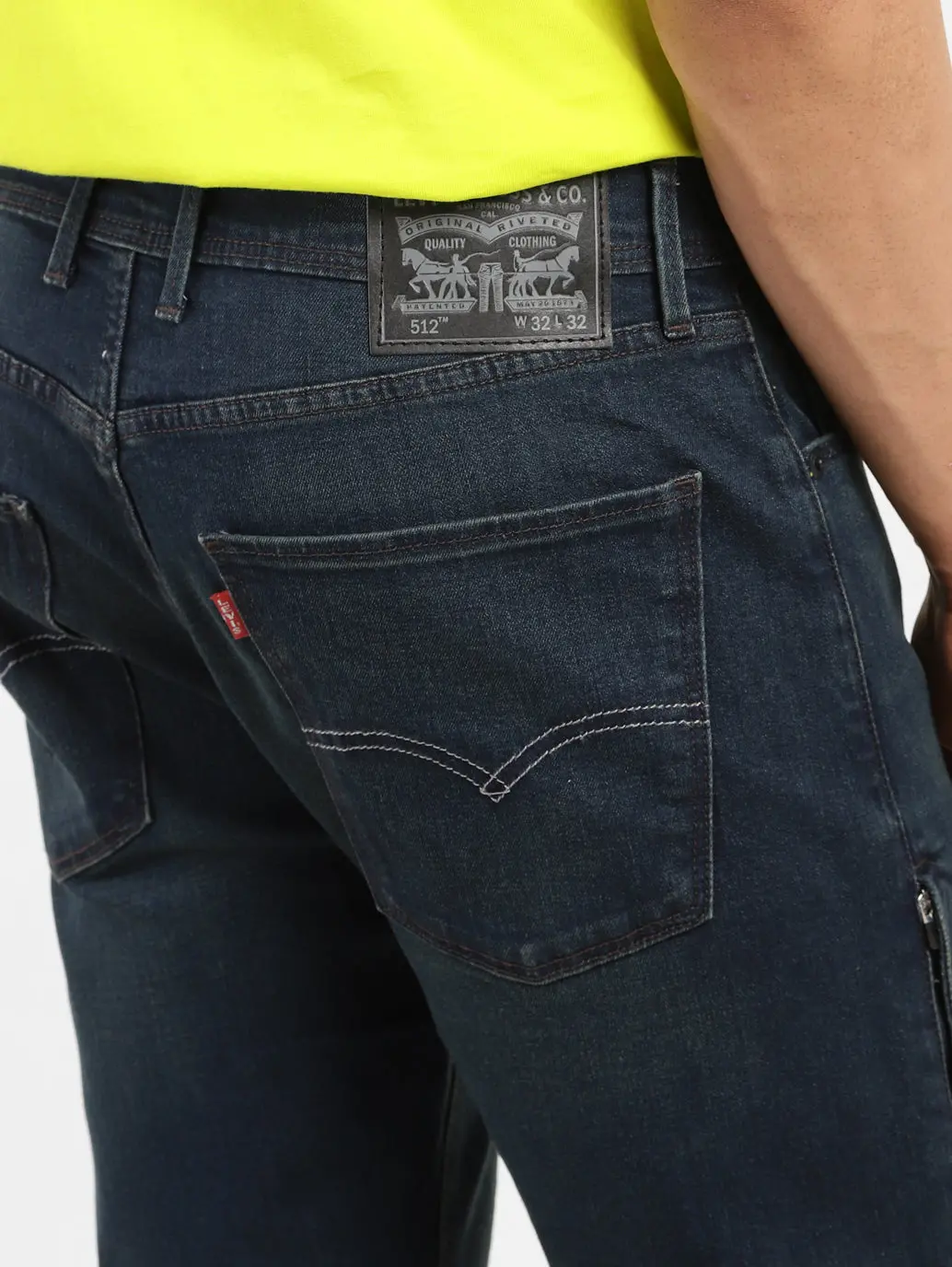 Men's 512 Blue Slim Tapered Fit Mid Rise Jeans 7