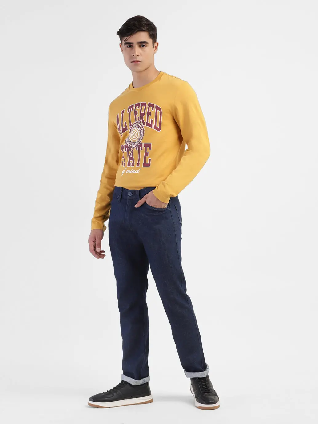 Men's 65504 Blue Skinny Fit Mid Rise Jeans 1