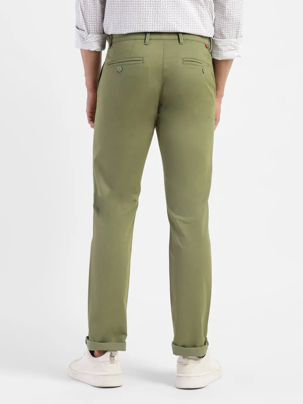 Men's Green Slim Fit Trousers 3
