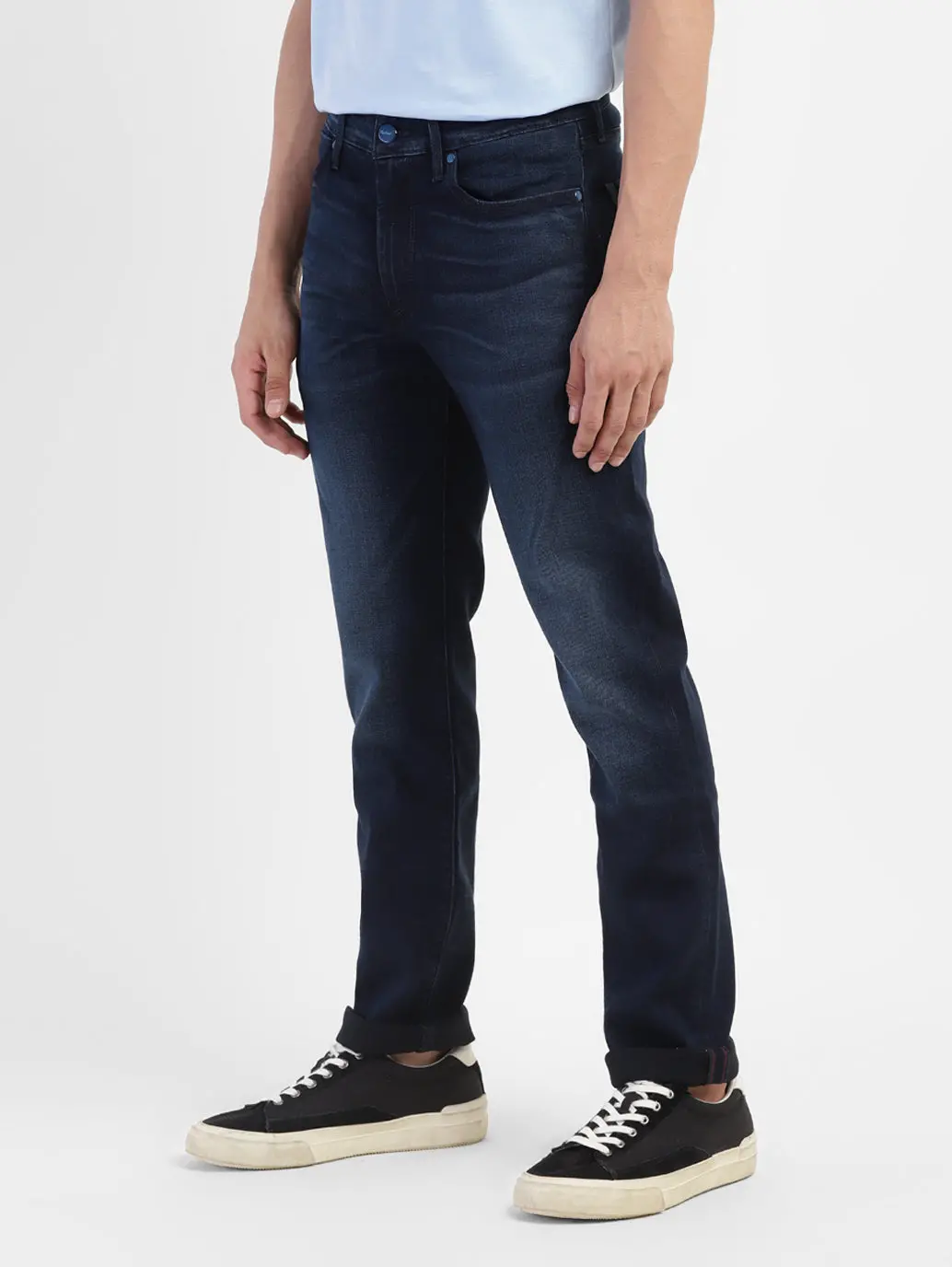 Men's Redloop 511 Blue Slim Fit Mid Rise Jeans 5