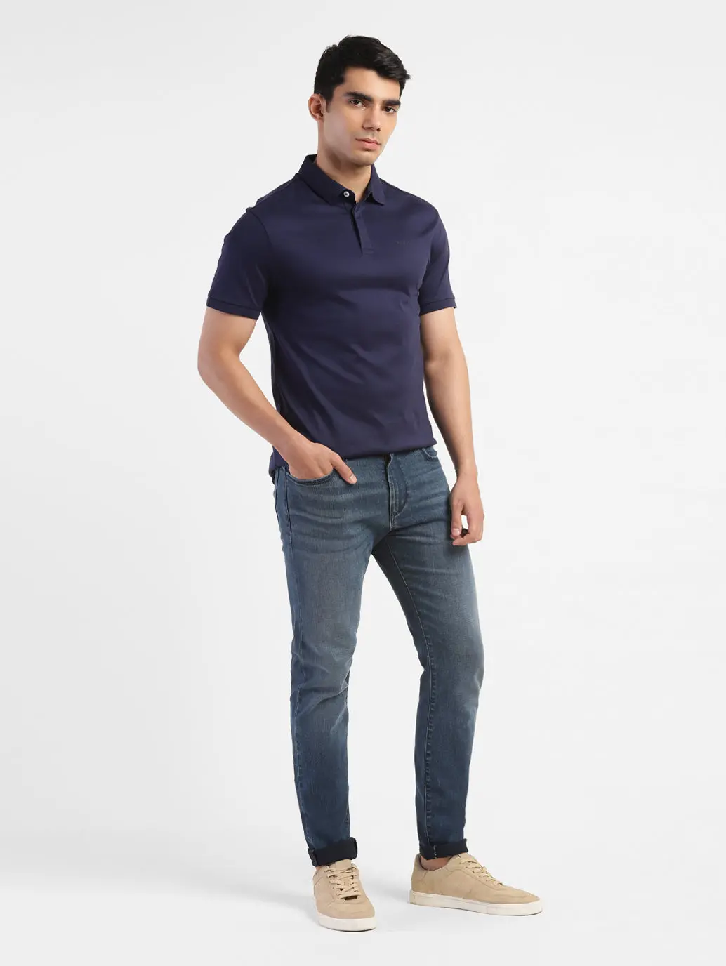 Men's Redloop 512 Blue Slim Tapered Fit Mid Rise Jeans 1