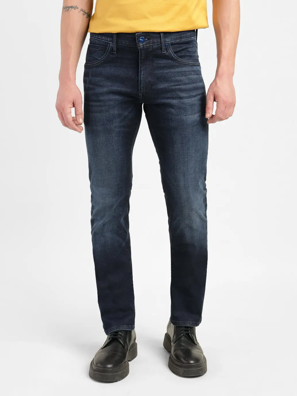 Men's Redloop 65504 Blue Skinny Fit Mid Rise Jeans 1