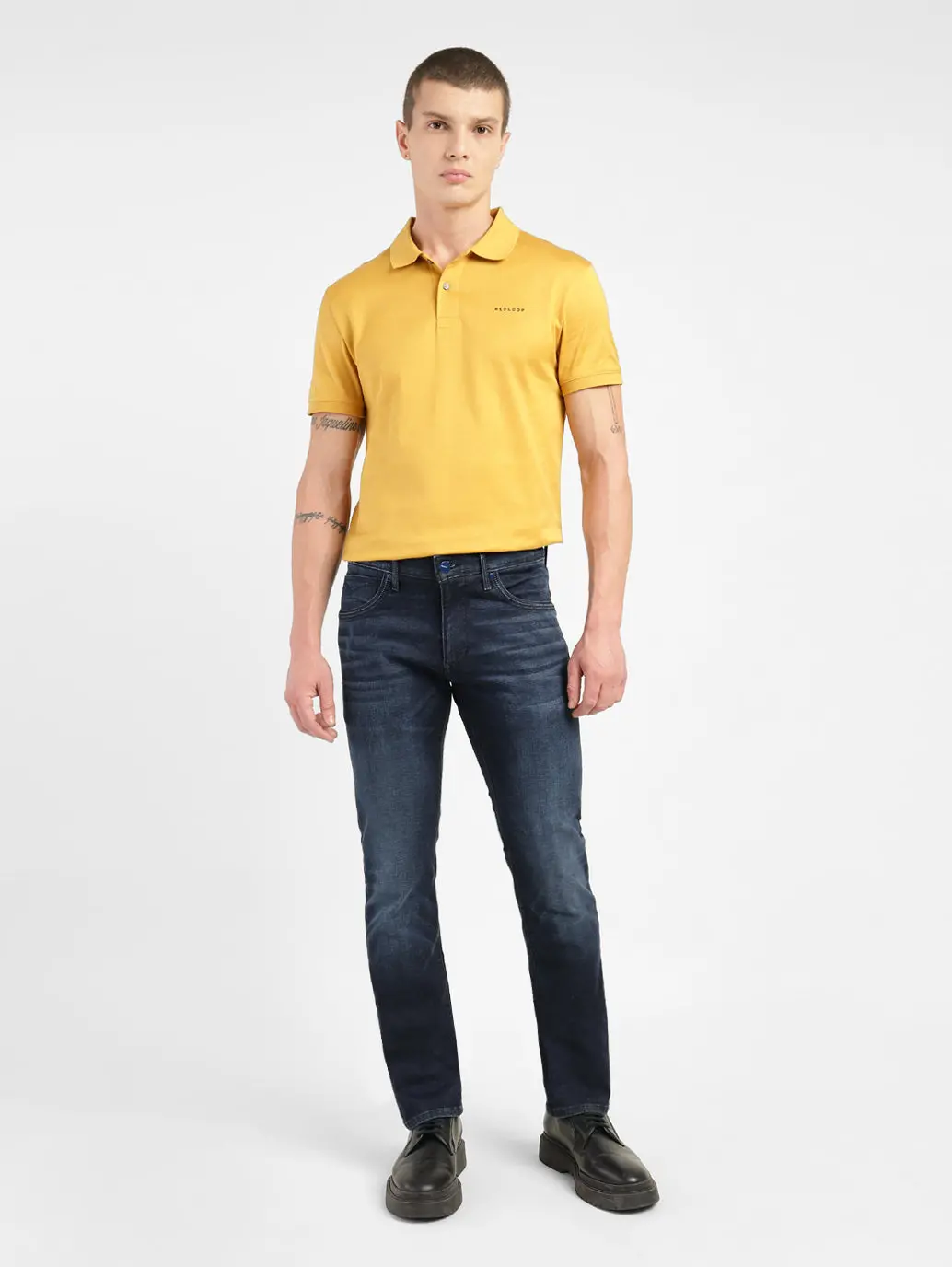 Men's Redloop 65504 Blue Skinny Fit Mid Rise Jeans 7
