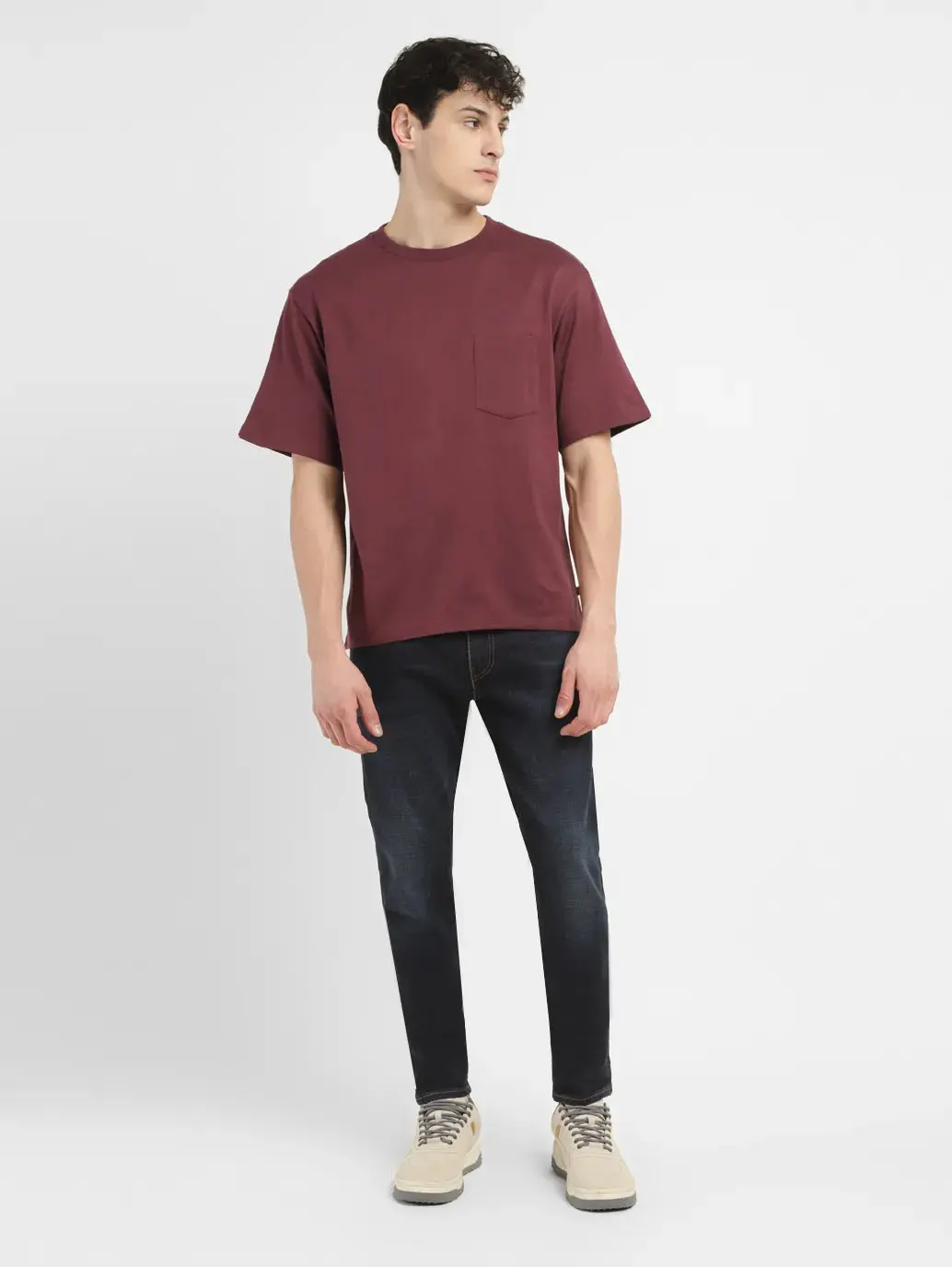 Men's Solid Loose Fit T-Shirt 1