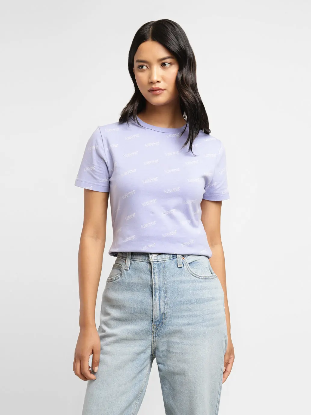 Women's Brand Logo Slim Fit T-Shirt 1