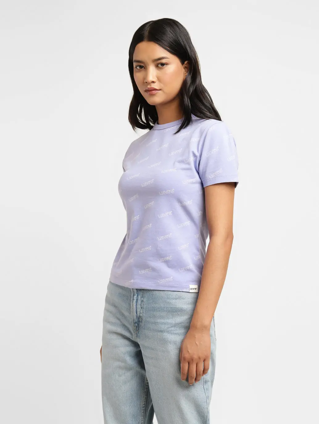 Women's Brand Logo Slim Fit T-Shirt 4