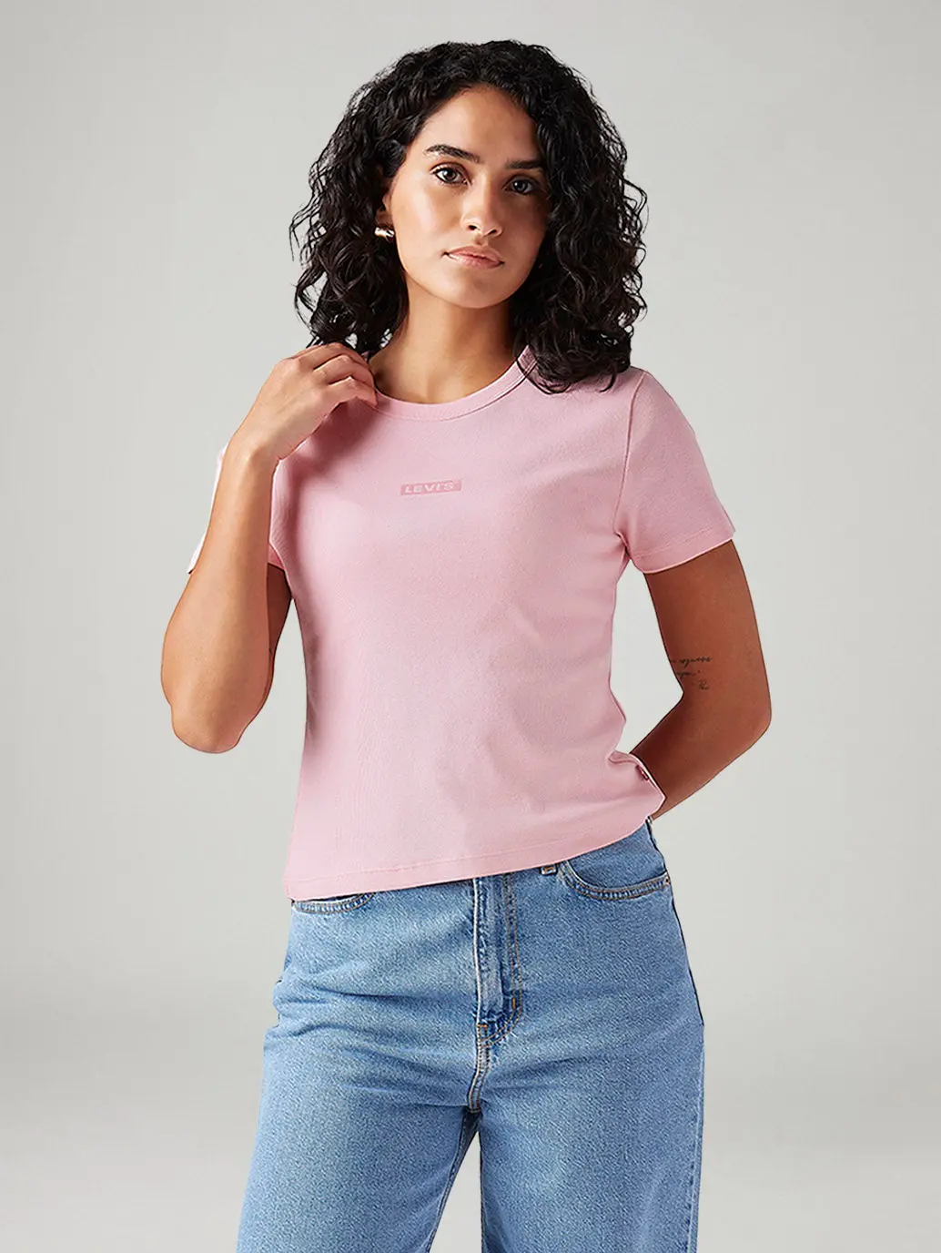 Women's Solid Slim Fit T-Shirt 1