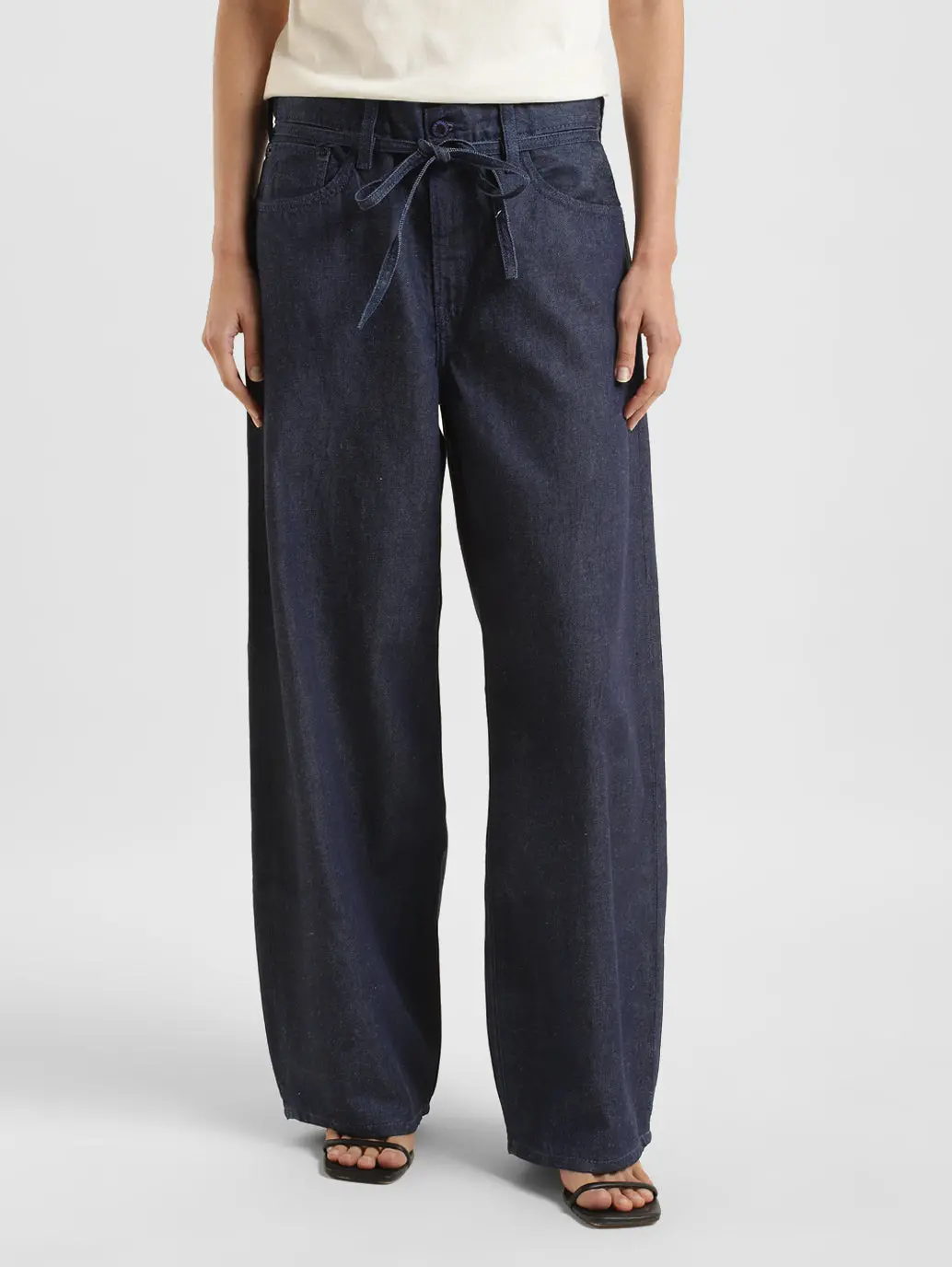 Women's Navy Blue Xl Balloon Loose Fit High Rise Jeans 3