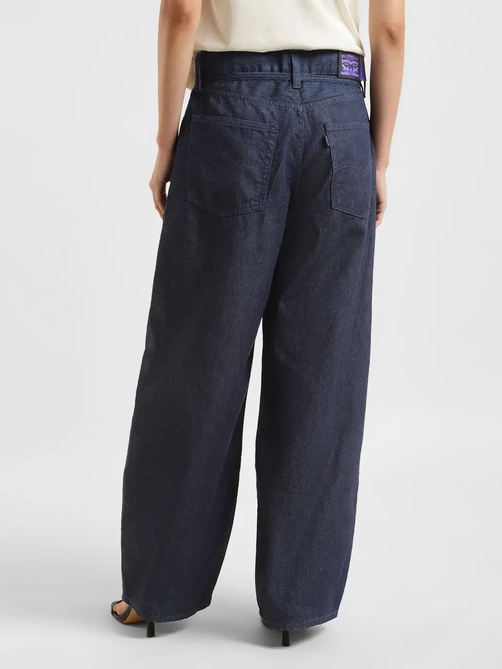 Women's Navy Blue Xl Balloon Loose Fit High Rise Jeans 4