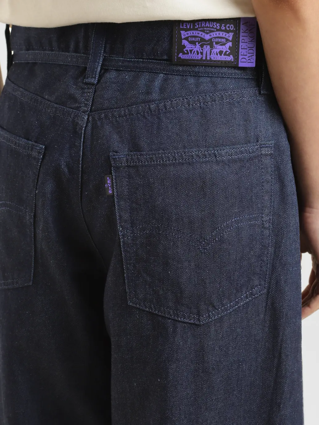 Women's Navy Blue Xl Balloon Loose Fit High Rise Jeans 7