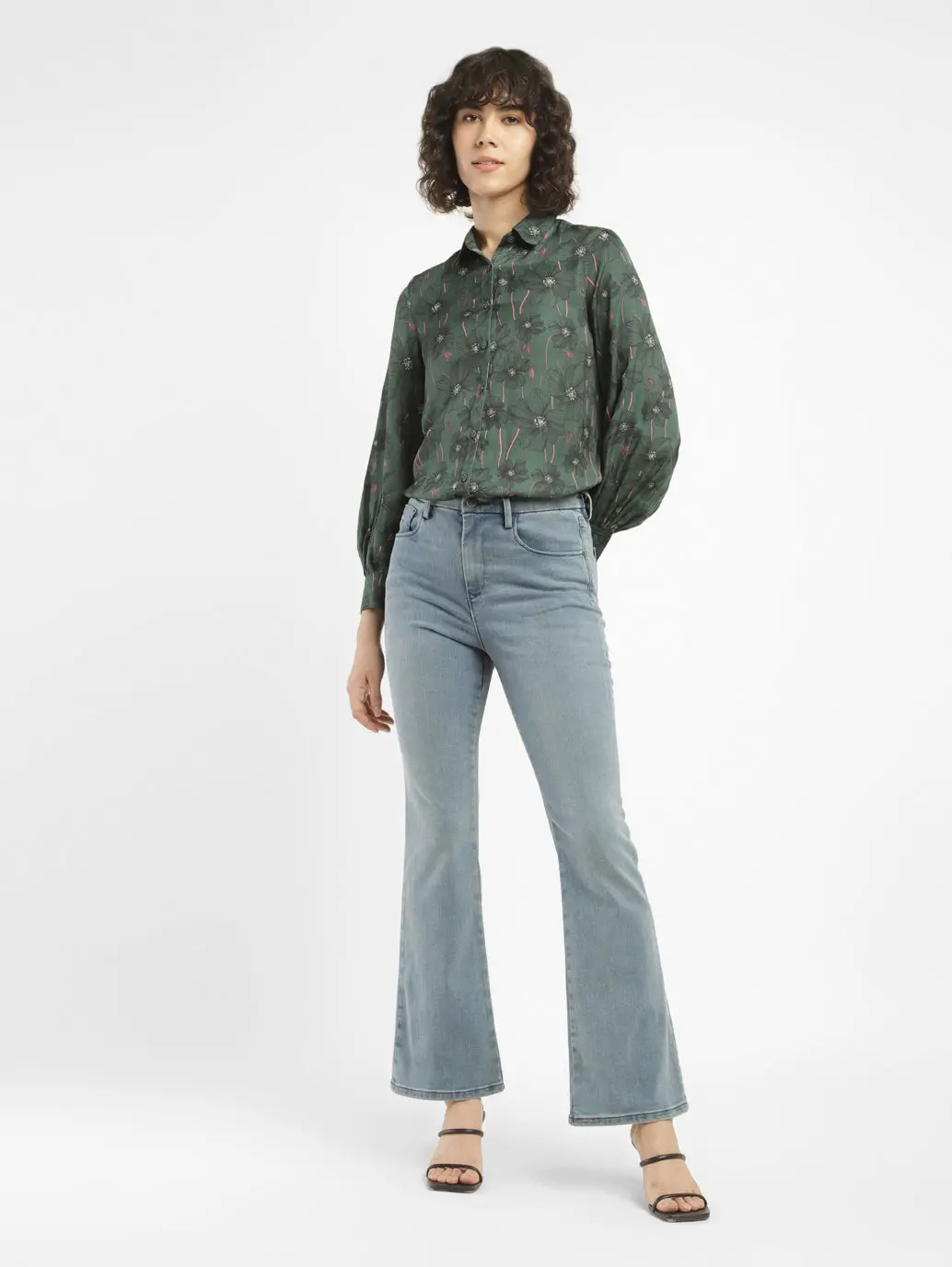 Women's Redloop 725 Blue Bootcut Fit High Rise Jeans 1