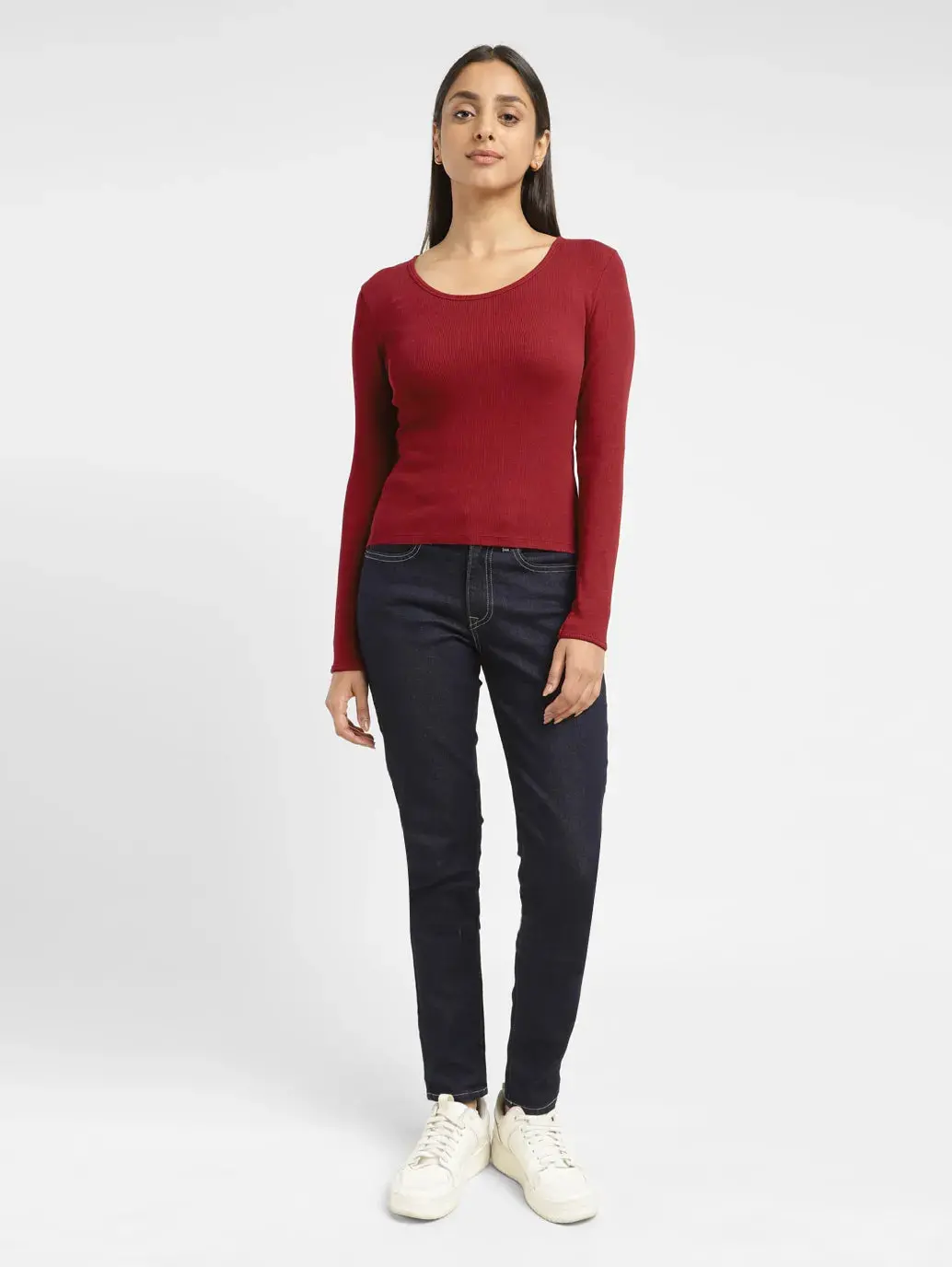 Women's Solid Scoop Neck Relaxed Fit T-Shirt 1