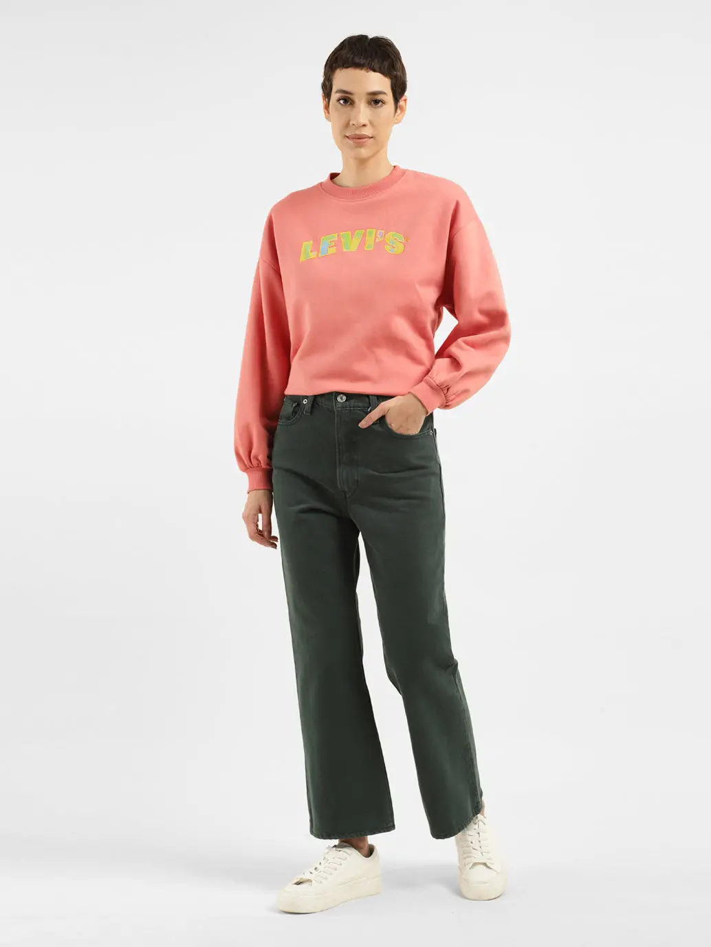 Women's Printed Pink Hooded Sweatshirt 1