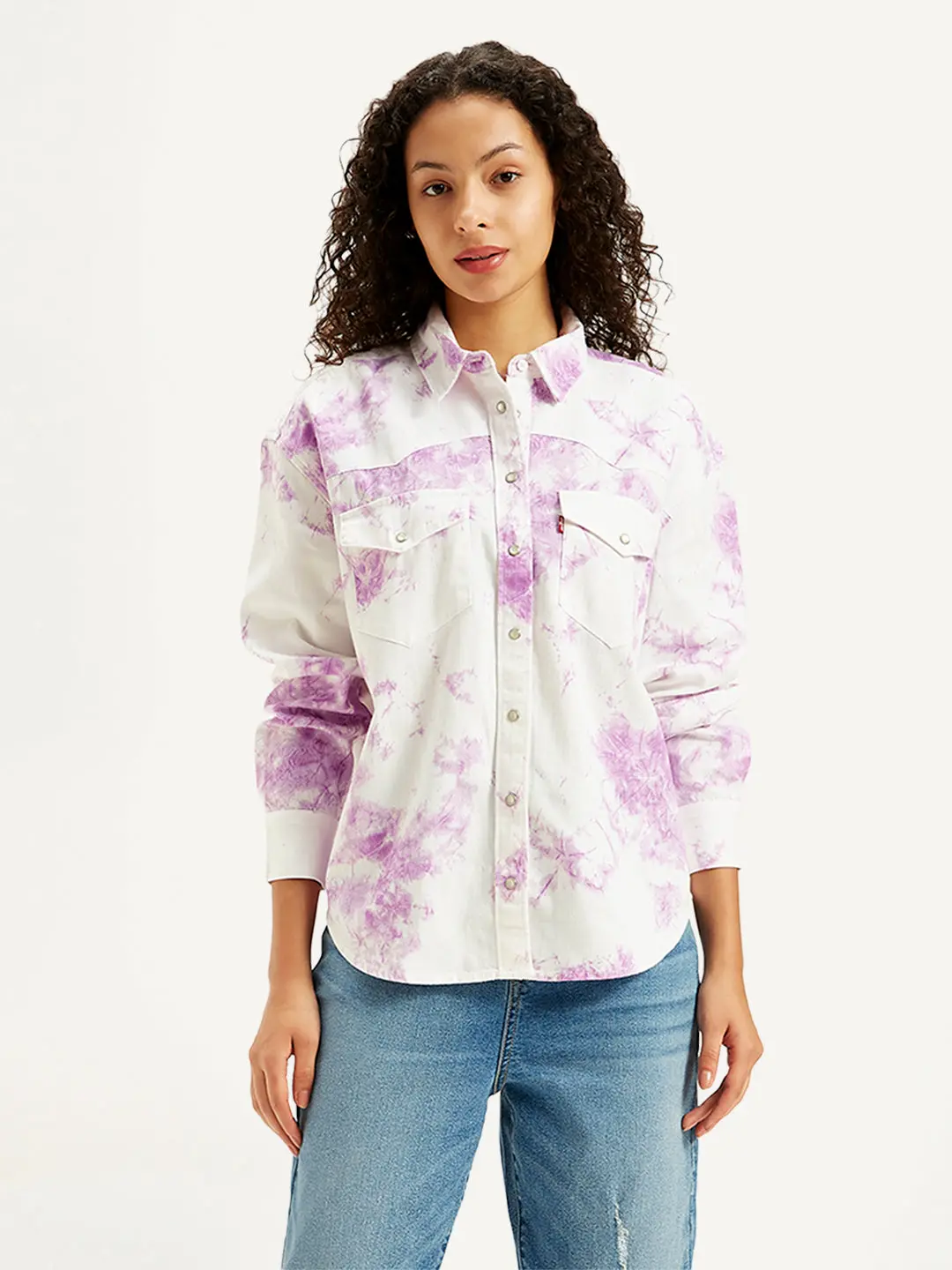 Women's Printed Oversized Shirt 1