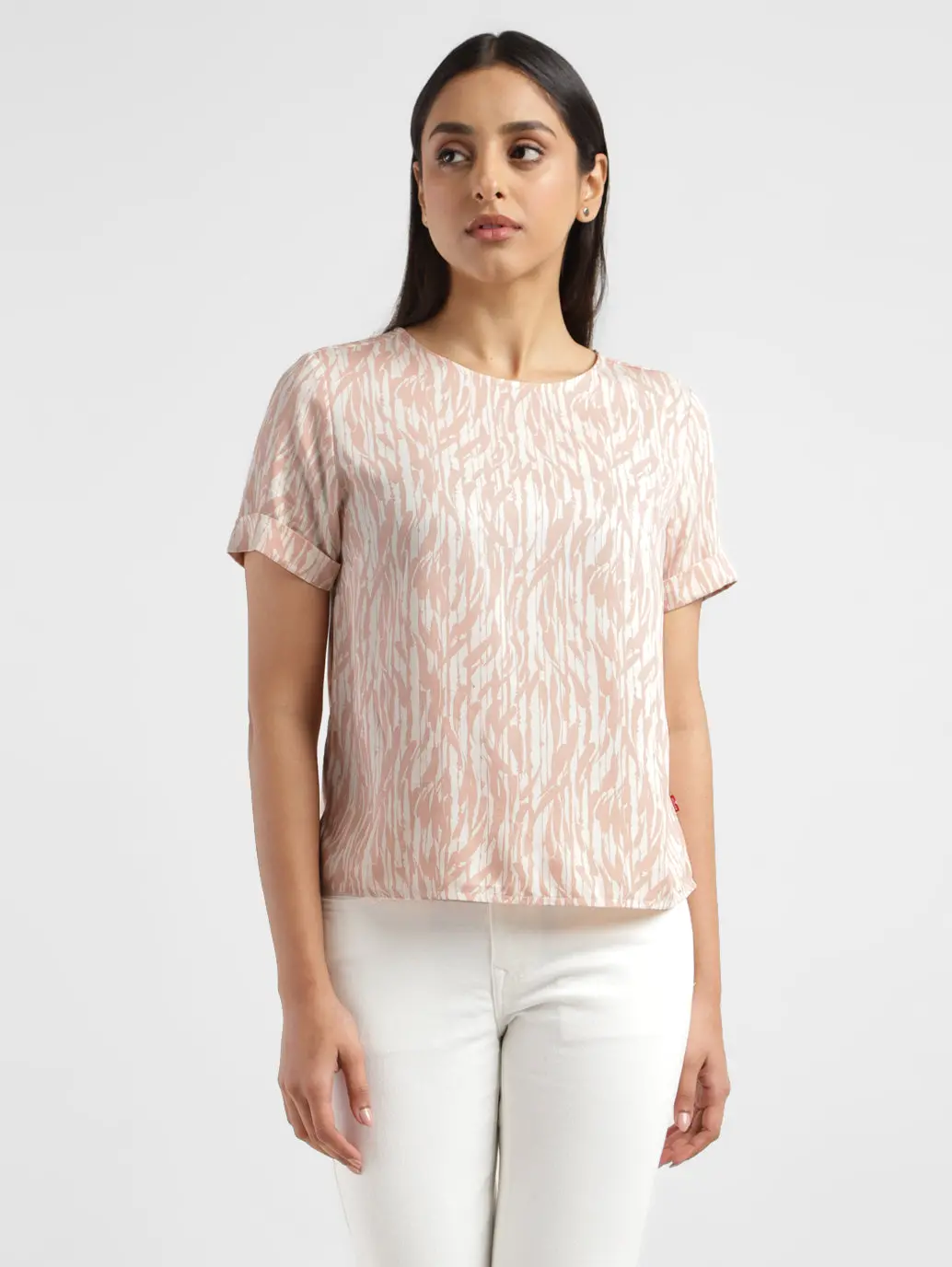 Women's Abstract Round Neck T-Shirt 2