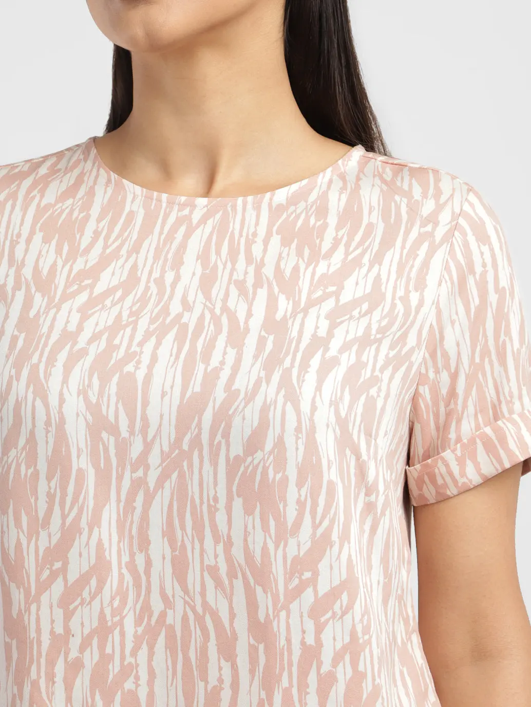 Women's Abstract Round Neck T-Shirt 5