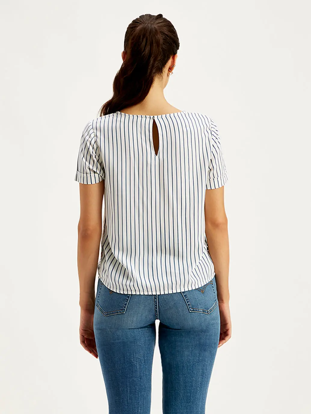 Women's Striped Round Neck Top 3