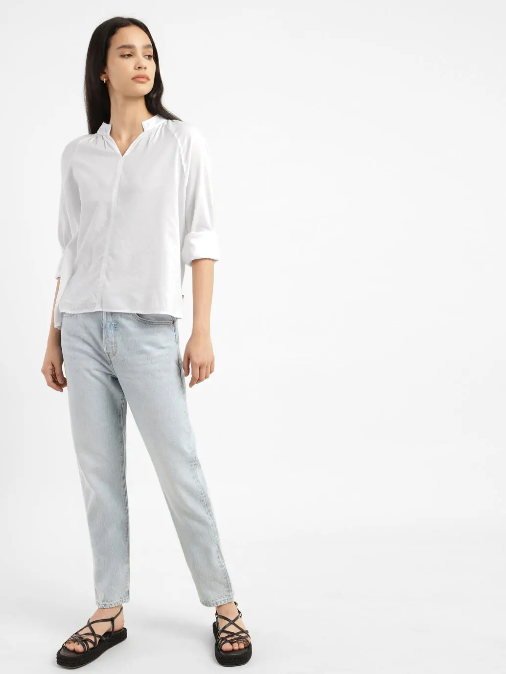 Women's Solid Band Neck Top 2