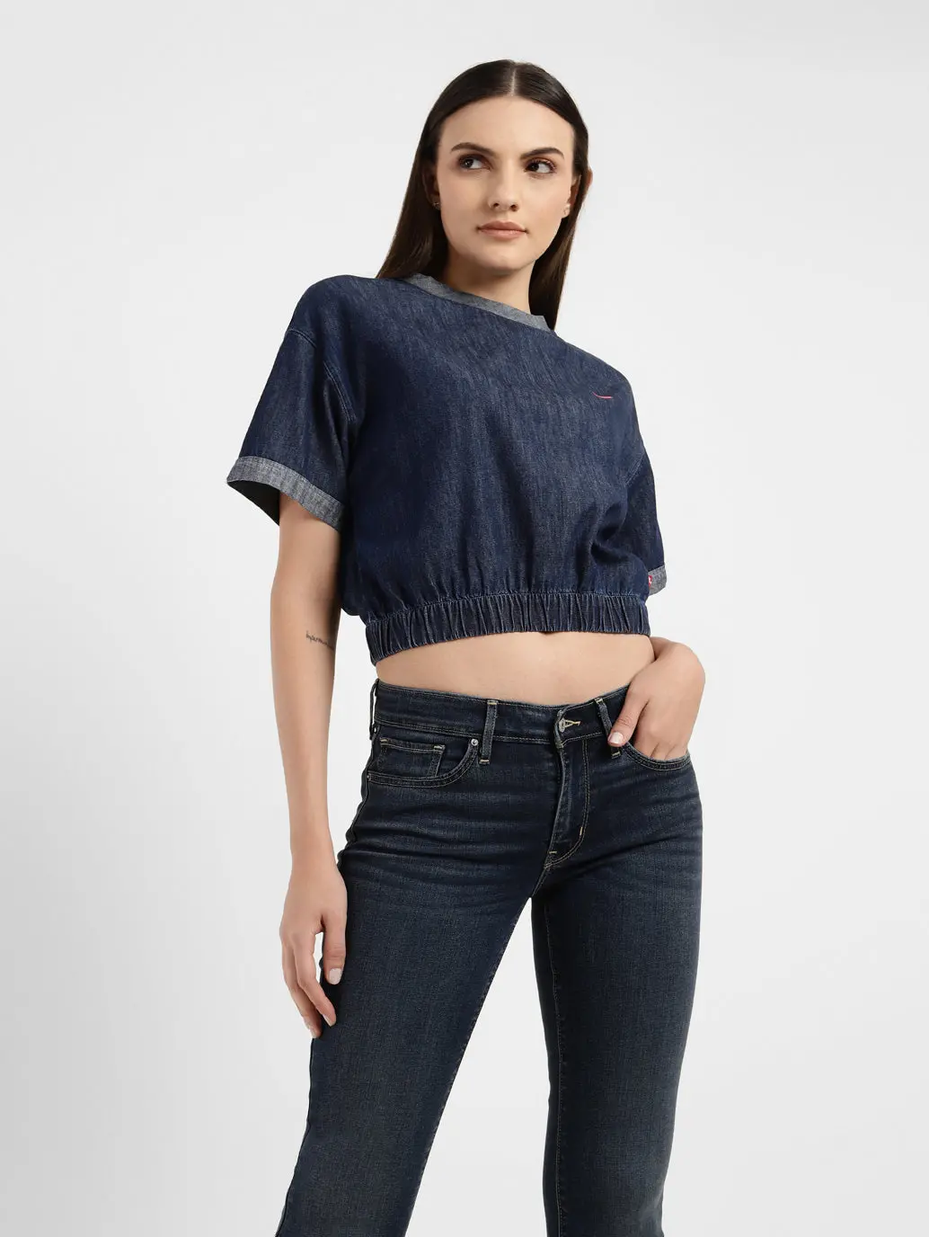 Women's Solid Round Neck Top 2