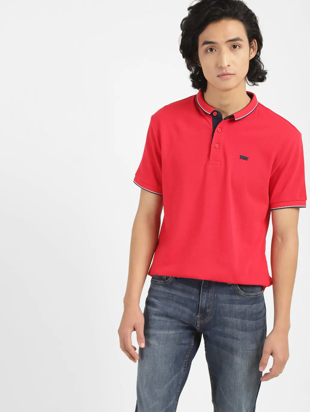 Men's Solid Polo Red T-Shirt 1
